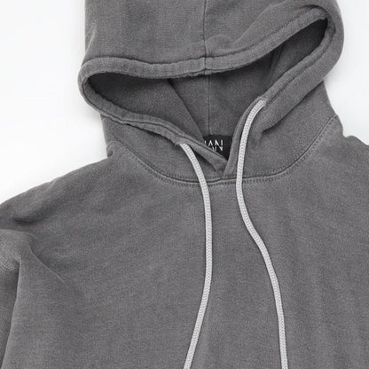 Mens UK Size S Boohoo Grey Pullover Hoodie