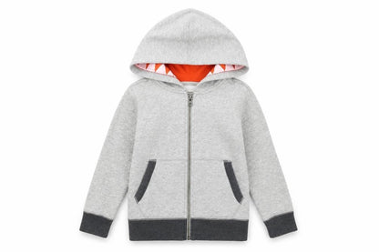 Crewcuts Boys Grey Cotton Full Zip Hoodie Size 4-5 Years Zip