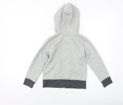 Crewcuts Boys Grey Cotton Full Zip Hoodie Size 4-5 Years Zip