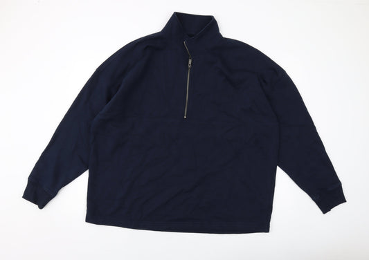 Mens UK Size 2XL Marks and Spencer Blue Pullover Sweatshirt