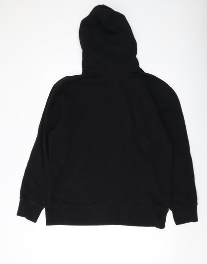 tO-MAN Mens Black Cotton Pullover Hoodie Size M