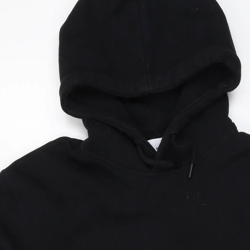 tO-MAN Mens Black Cotton Pullover Hoodie Size M