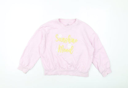 John Lewis Girls Purple Cotton Pullover Sweatshirt Size 8 Years Pullover