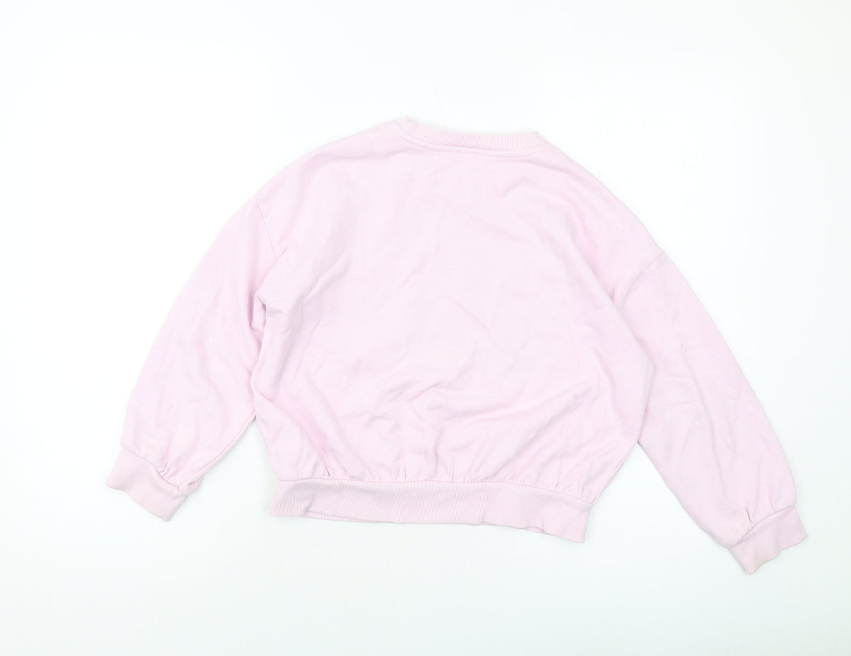 John Lewis Girls Purple Cotton Pullover Sweatshirt Size 8 Years Pullover
