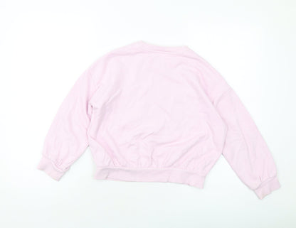 John Lewis Girls Purple Cotton Pullover Sweatshirt Size 8 Years Pullover
