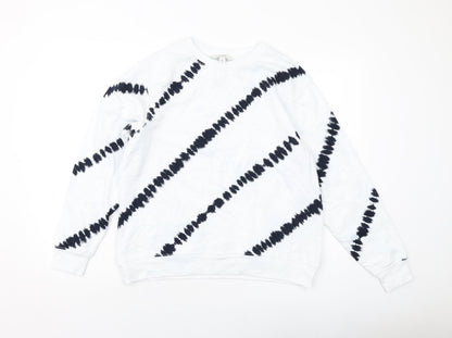 Womens UK Size M Marks and Spencer White Pullover Sweatshirt