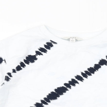 Womens UK Size M Marks and Spencer White Pullover Sweatshirt