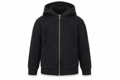 Next Boys Black Cotton Full Zip Hoodie Size 6 Years Zip