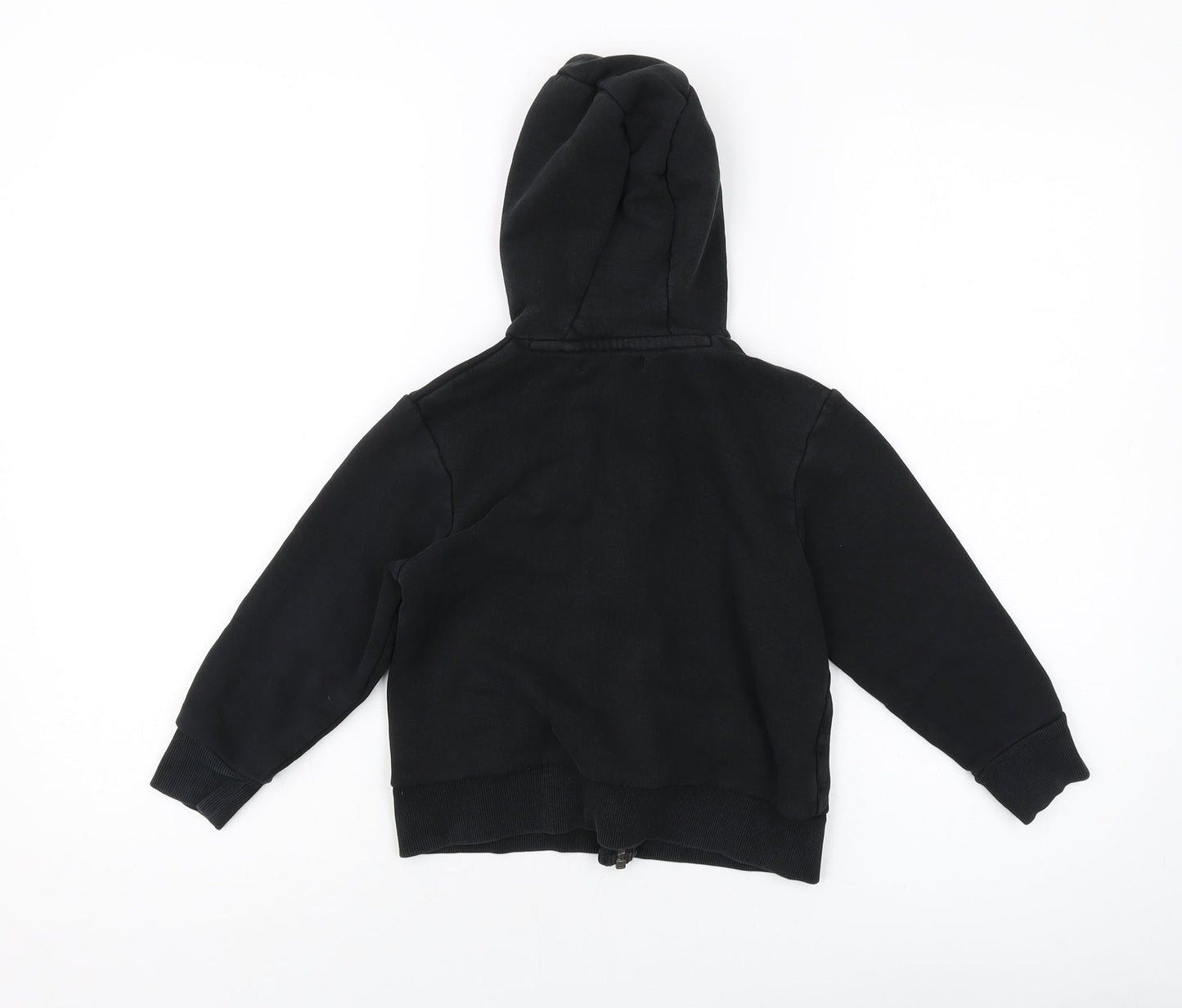 NEXT Boys Black Cotton Full Zip Hoodie Size 6 Years Zip