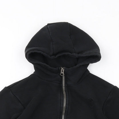 NEXT Boys Black Cotton Full Zip Hoodie Size 6 Years Zip