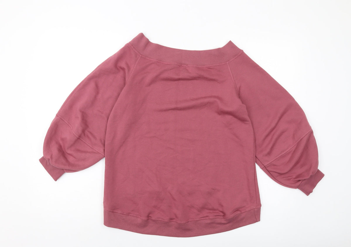 River Island Womens Pink Cotton Pullover Sweatshirt Size XS Pullover