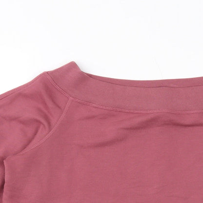River Island Womens Pink Cotton Pullover Sweatshirt Size XS Pullover