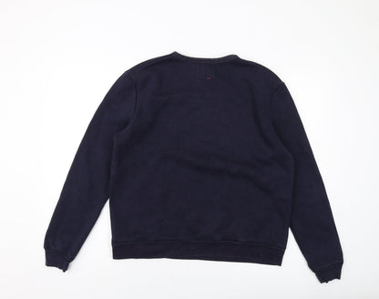 Hymn Womens Blue Cotton Pullover Sweatshirt Size M Pullover