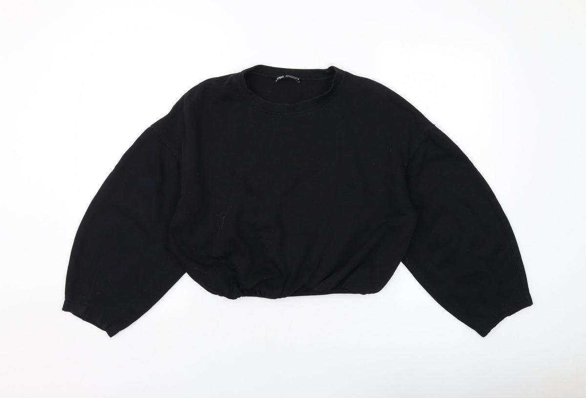 Zara Womens Beige Cotton Pullover Sweatshirt Size S Pullover