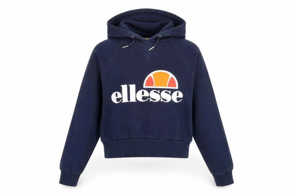 Ellesse Womens Blue Cotton Pullover Hoodie Size 6 Pullover