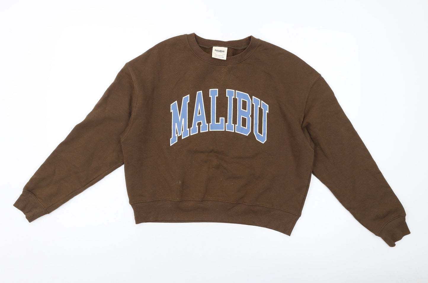 Womens UK Size S Pull&Bear Brown Pullover Sweatshirt