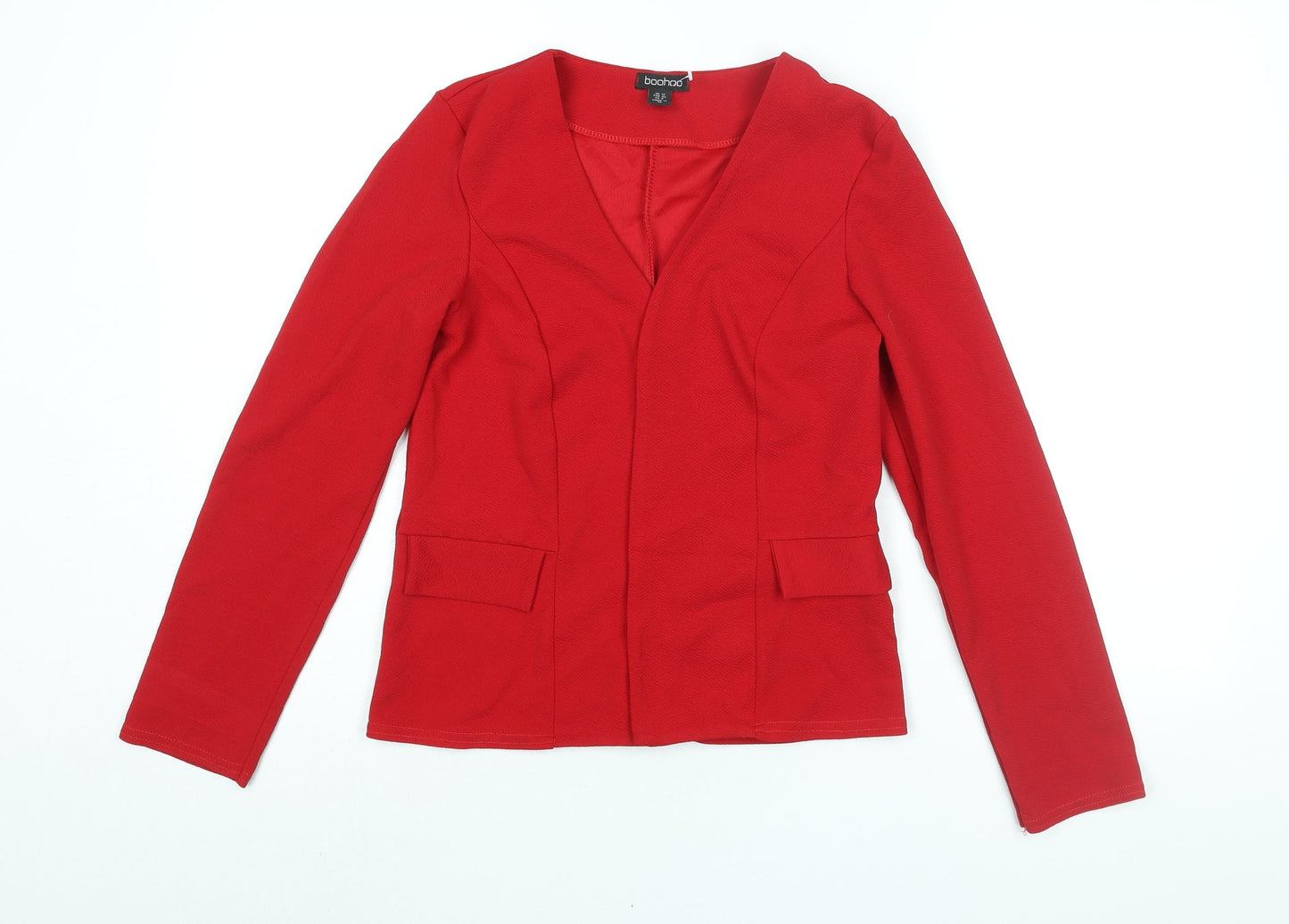 Boohoo Womens Red Jacket Size 12