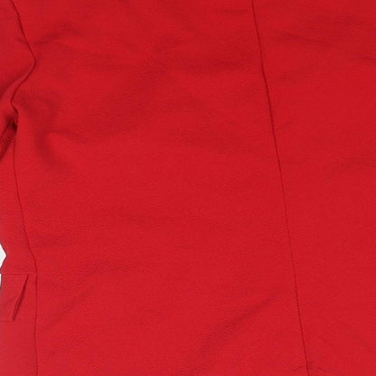 Boohoo Womens Red Jacket Size 12