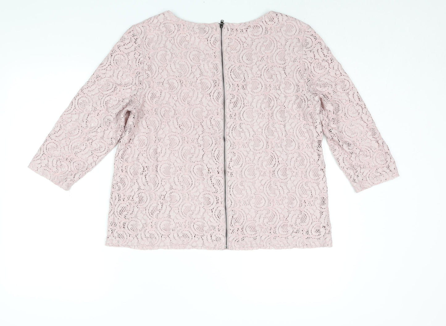 Womens UK Size 16 NEXT Pink Basic Blouse