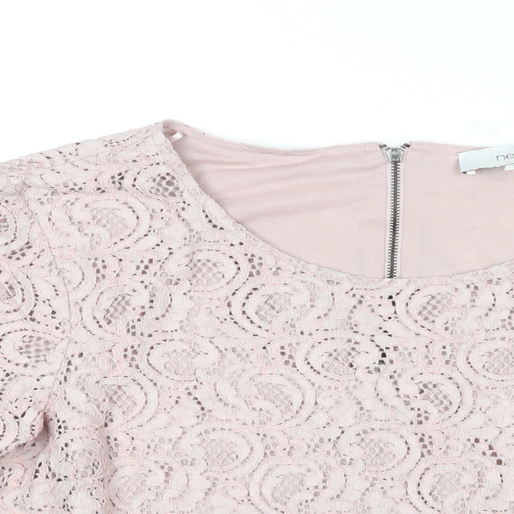 Womens UK Size 16 NEXT Pink Basic Blouse