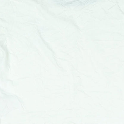 Jack Wills Womens White Cotton Basic T-Shirt Size 10 Round Neck - Floral Logo Print