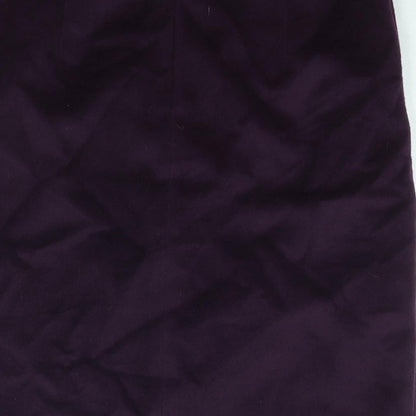 Marks and Spencer Womens Pink Wool A-Line Skirt Size 10 Zip