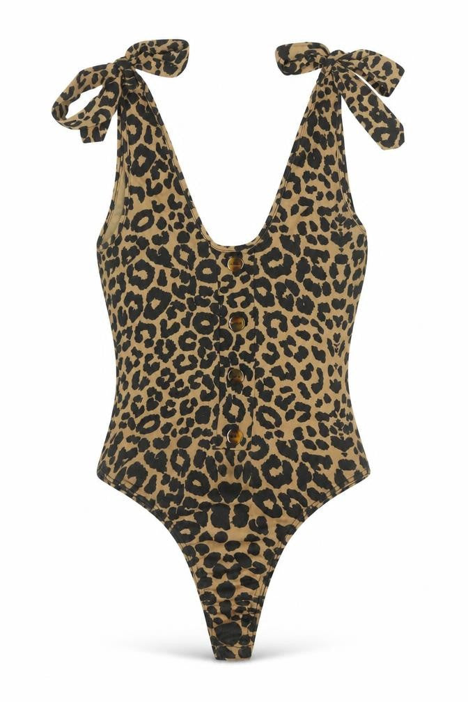 Womens UK Size 10 PRETTYLITTLETHING One-Piece Brown Bodysuit