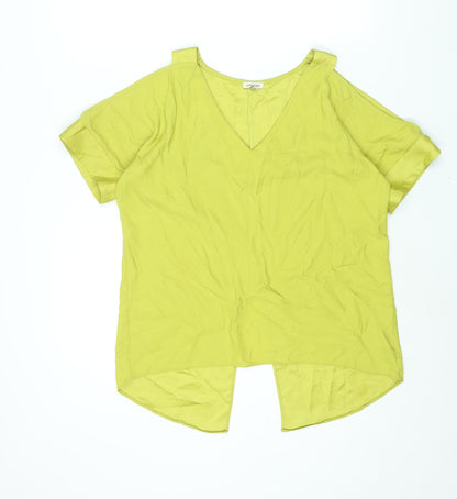 Womens UK Size 10 River Island Green Basic Blouse