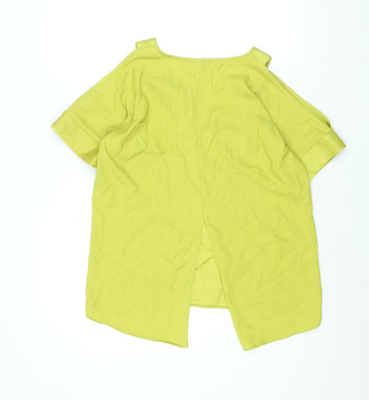 Womens UK Size 10 River Island Green Basic Blouse