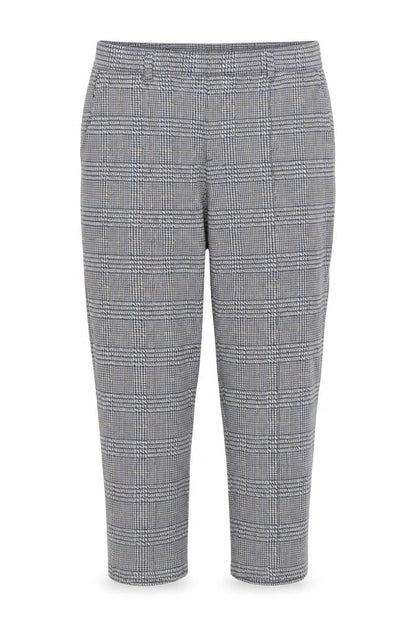 Lands' End Womens Blue Check Cotton Trousers Size M L26 in Regular