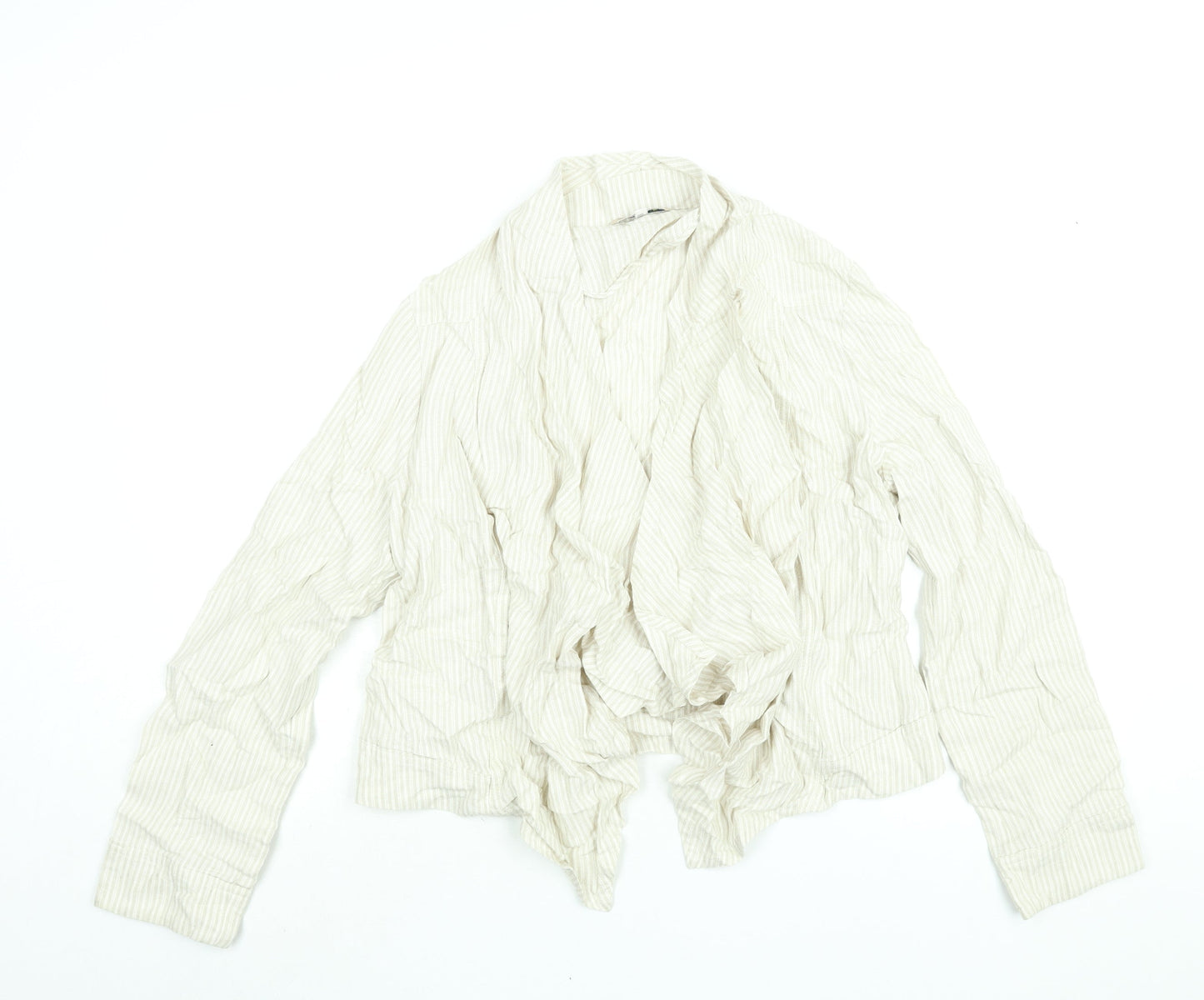 Womens UK Size 14 Marks and Spencer Beige Kimono Blouse