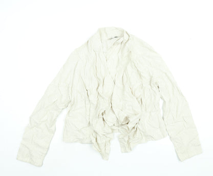 Womens UK Size 14 Marks and Spencer Beige Kimono Blouse