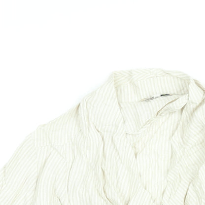 Womens UK Size 14 Marks and Spencer Beige Kimono Blouse