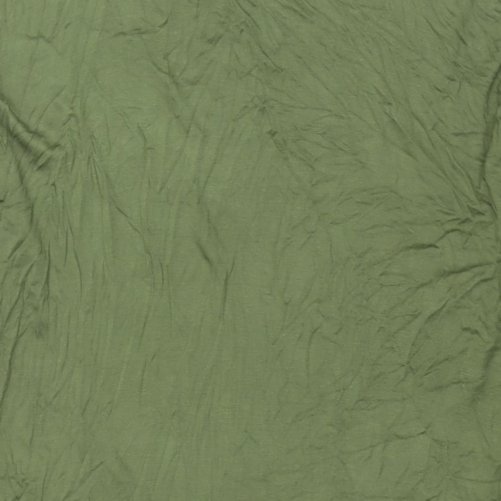 Boohoo Womens Green Viscose Shift Size 14 Round Neck Pullover