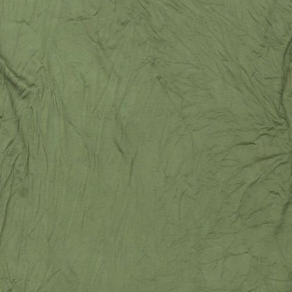 Boohoo Womens Green Viscose Shift Size 14 Round Neck Pullover