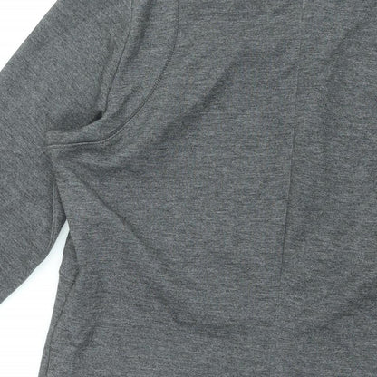 Yessica Womens Grey Polyester Shift Size 18 Round Neck Zip