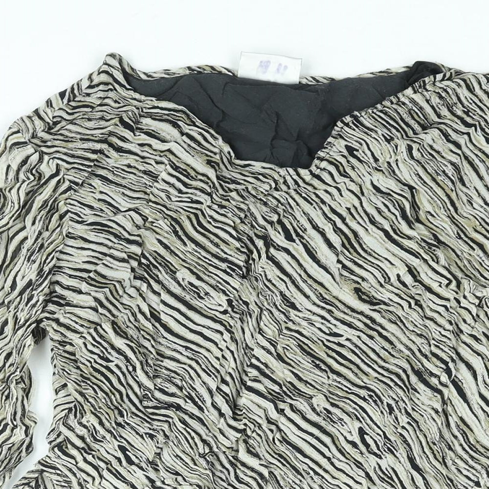 Womens UK Size 18 Roman Multicoloured Cropped Blouse