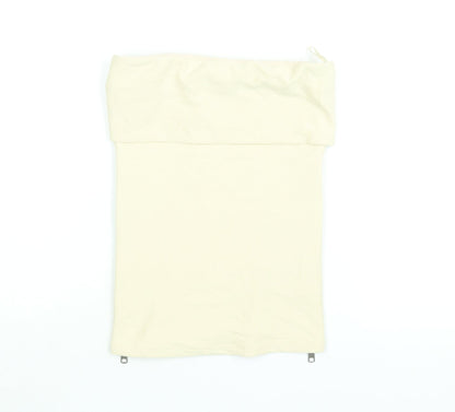 Zara Womens Beige Polyester Basic Blouse Size S Square Neck