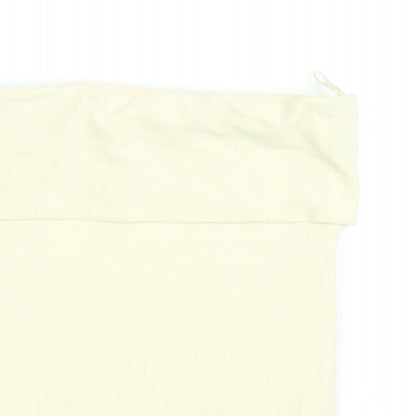 Zara Womens Beige Polyester Basic Blouse Size S Square Neck