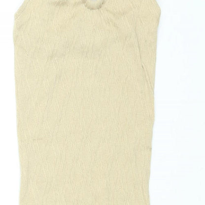 Divided by H&M Womens Beige Polyester Mini Size XS Halter Tie