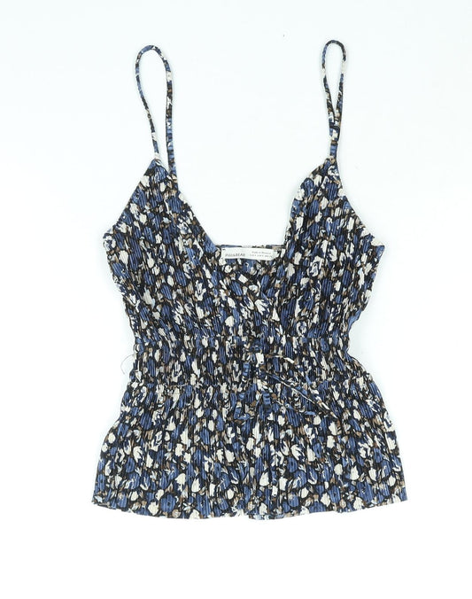 Womens UK Size M Pull&Bear Blue Camisole Blouse