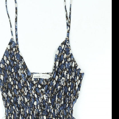 Womens UK Size M Pull&Bear Blue Camisole Blouse
