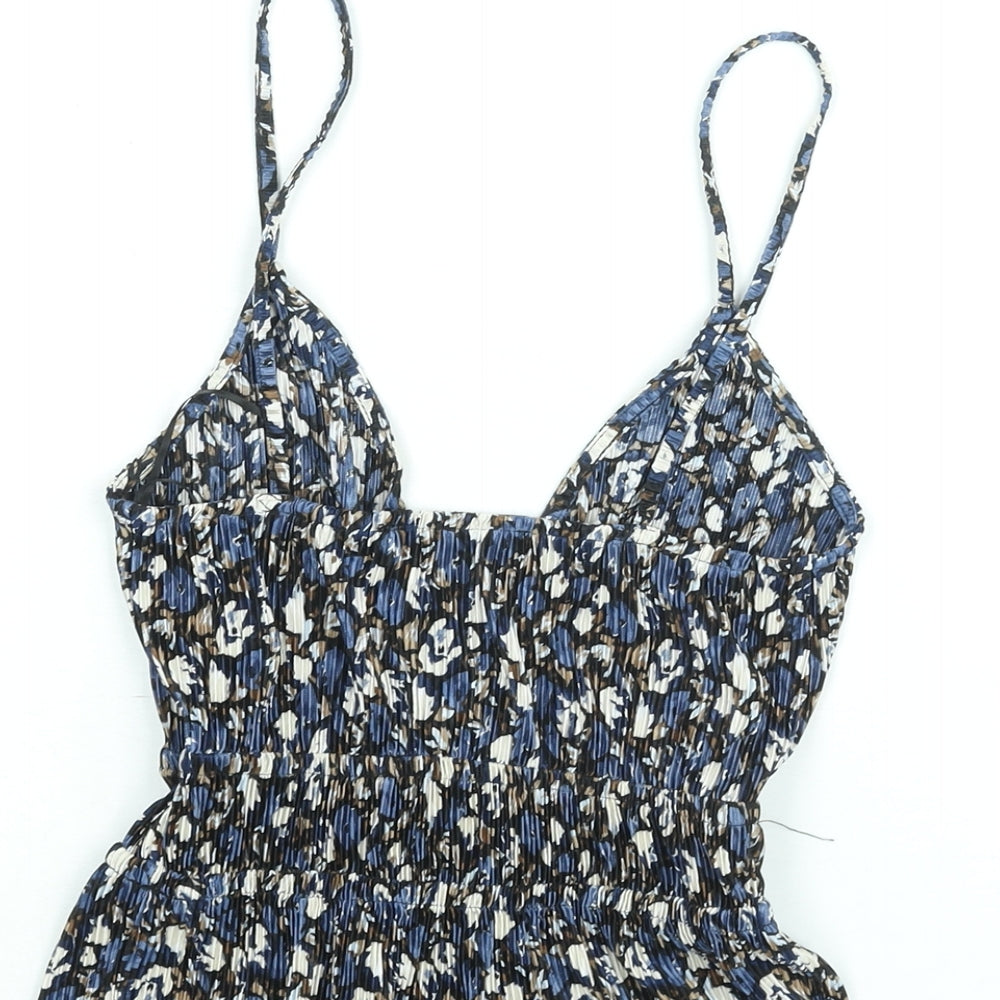 Womens UK Size M Pull&Bear Blue Camisole Blouse