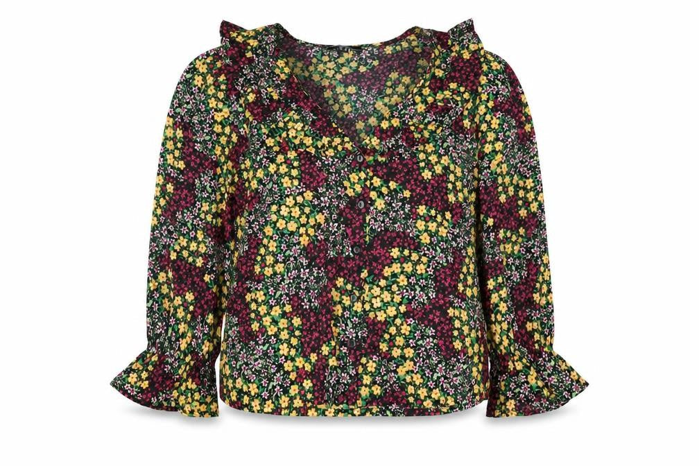 Womens UK Size 14 New Look Multicoloured Basic Blouse