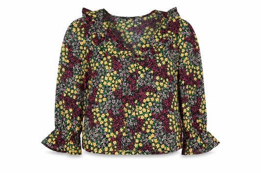 Womens UK Size 14 New Look Multicoloured Basic Blouse
