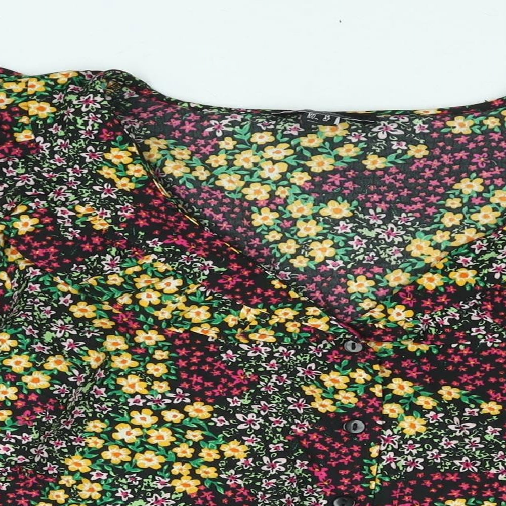 Womens UK Size 14 New Look Multicoloured Basic Blouse