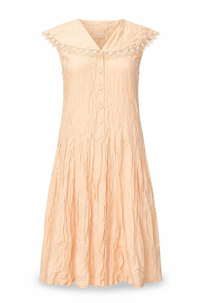 OPUS Womens Pink Polyester Shift Size 12 Collared Button - Lace Trim
