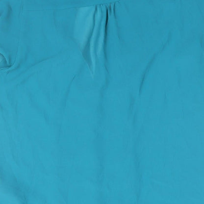 Womens UK Size 10 H&M Blue Basic Button-Up