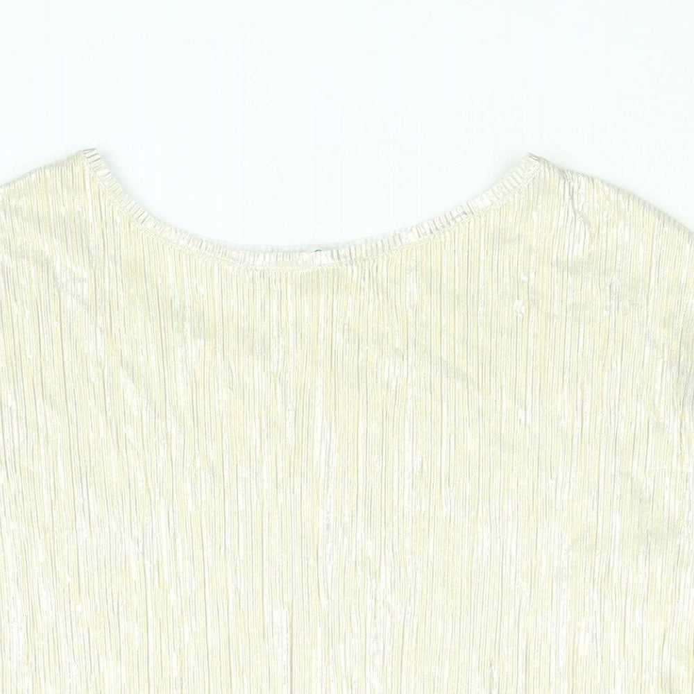 Womens UK Size S Mango Gold Basic Blouse