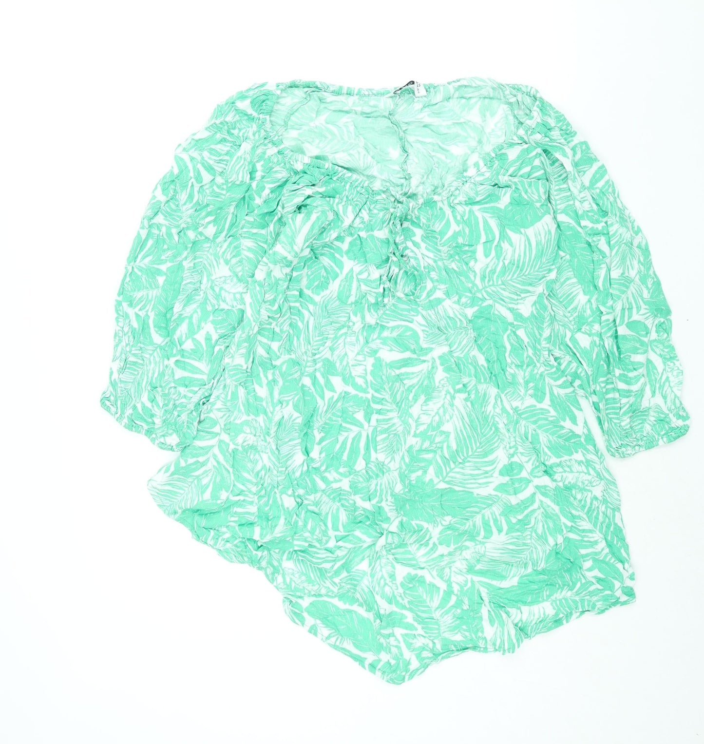 Womens UK Size 16 Yours Green Basic Blouse